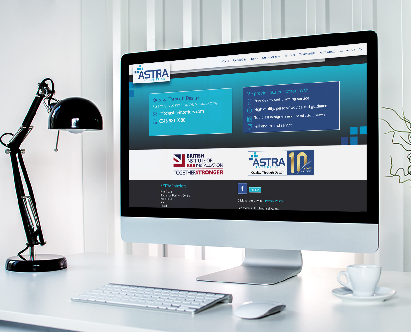 Astra Interiors Graphic Design Website