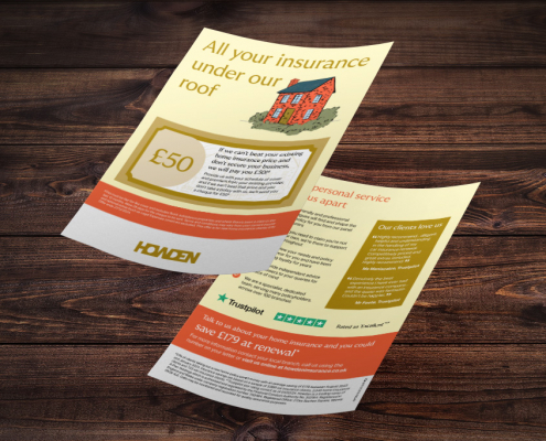 Howden Direct Mail Home Insurance Offer Flyer Howden Direct Mail Home Insurance Offer Flyer